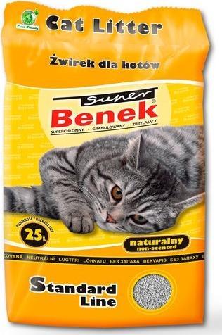 Zwirek dla kota Super Benek Standard Naturalny 25 l 22064 (5905397010715) piederumi kaķiem