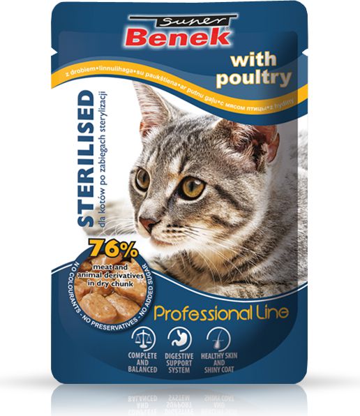 Super Benek Super Benek Saszetka Kot 100g Sterilised VAT007074 (5905397017875) kaķu barība