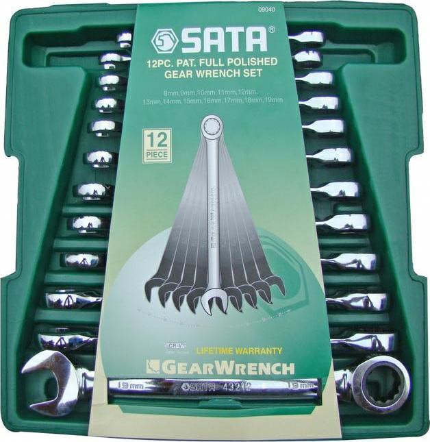 SATA RATCHET COMBINATION WRENCHES SET OF 12 pcs.-