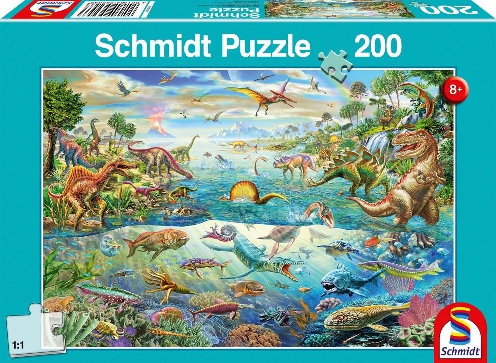 Schmidt Spiele Puzzle 200 Dinosaur World G3 puzle, puzzle