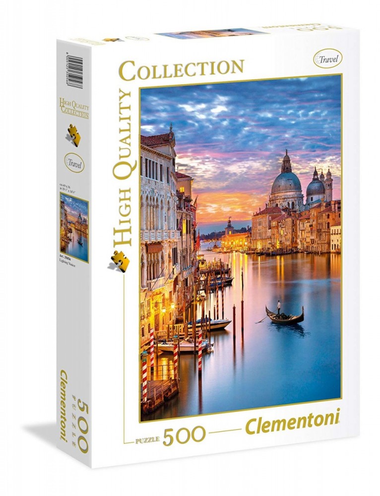 Puzzle 500 pcs High Quality - Lighting Venice puzle, puzzle