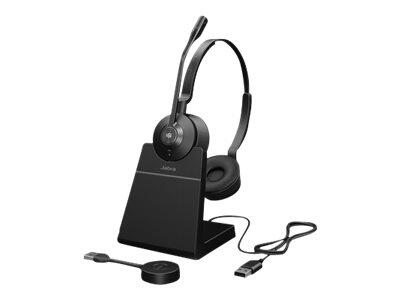 Jabra Engage 55 MS Stereo Headset On-Ear (DECT, kabellos, USB, Ladestation) austiņas