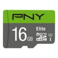 PNY Micro SD Card Elite 16 GB HC Class 10 UHS I U1 SD adapter (P-SDU16GU185GW-GE) 0751492593708 USB Flash atmiņa