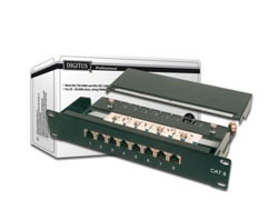 DIGITUS CAT 56, Class E Patch Panel, 08 port shielded Serveru aksesuāri