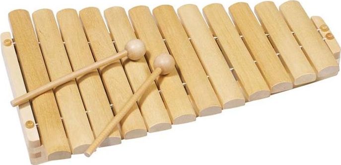 Goki Ksylofon, Cymbalki 12 tonowy drewniany dla dzieci, pomoce Montessori uniw 476002 (4013594619691)