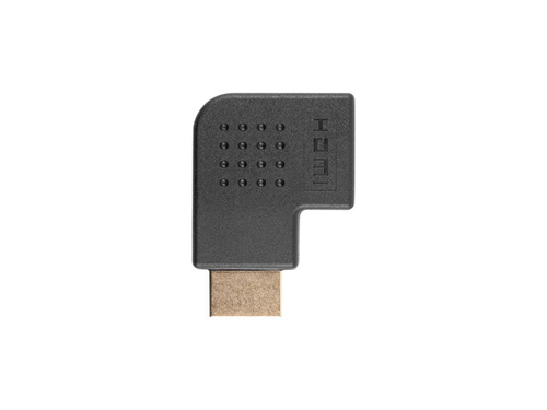 Lanberg AV Adapter HDMI (M) - HDMI (F) Adapter 90 degree angled left Black -AD-0035-BK