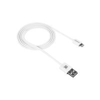 CANYON Lightning USB Cable for Apple, round, 1M, White USB kabelis
