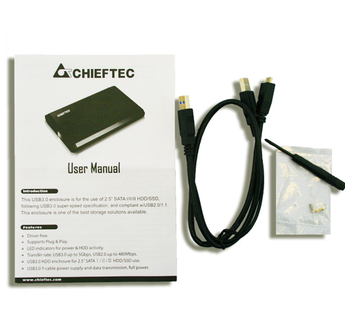 CHIEFTEC CEB-2511-U3 ALU.BOX FOR 2.5inch HDD piederumi cietajiem diskiem HDD