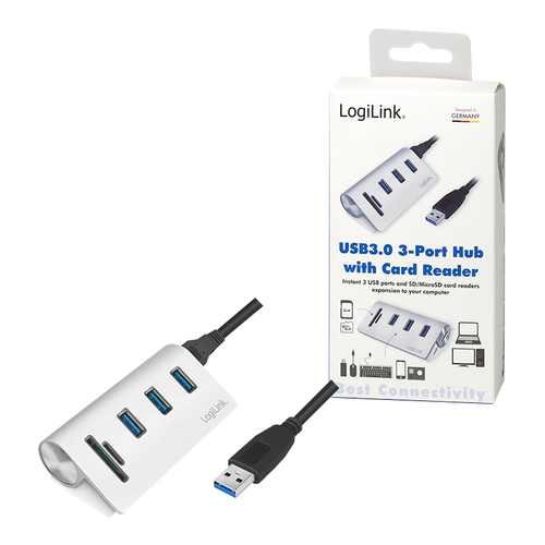 LOGILINK CR0045 LOGILINK - USB 3.0, 3-po karšu lasītājs