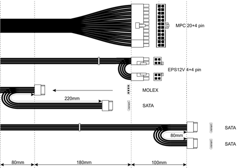 Barošanas bloks Akyga AK-T1-300 (300W) 80mm wentylator portatīvo datoru lādētājs