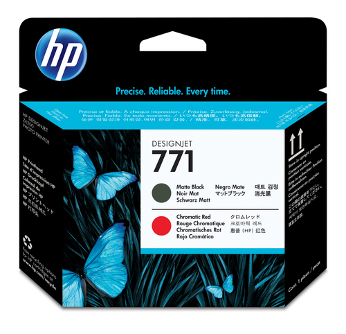  Hewlett-Packard Glowica No 771 Matte Black/Chr Red Print Head (CE017A) kārtridžs