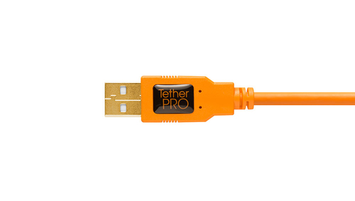 Tether Tools TetherPro USB 2.0 A Male to Micro B 5-pin orange USB kabelis