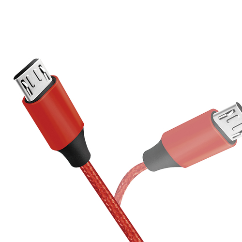 LOGILINK - USB-A 2.0 cable to micro-USB male, red, 1m USB kabelis