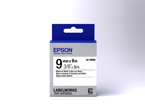 Epson LabelWorks LK-3WBN - Etikettenband - black auf Weia kārtridžs