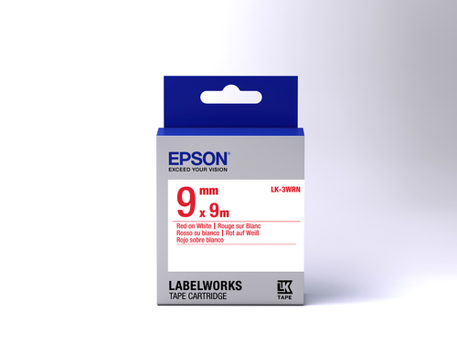 EPSON LK-3WRN Standard Rouge/Blanc 9/9 kārtridžs