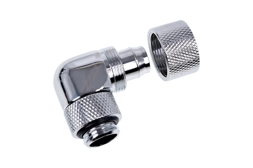 Alphacool Eiszapfen 90  hose fitting 1/4" on 13/10mm, chrome-plated - 17231 ūdens dzesēšanas sistēmas piederumi