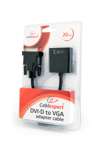 Gembird DVI-D to VGA adapter cable, black, blister