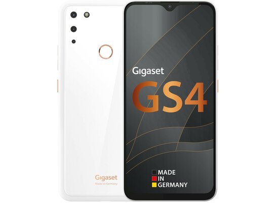 Smartfon Gigaset GS4 4/64GB Dual SIM Bialy  (S30853H1520R112) S30853H1520R112 Mobilais Telefons