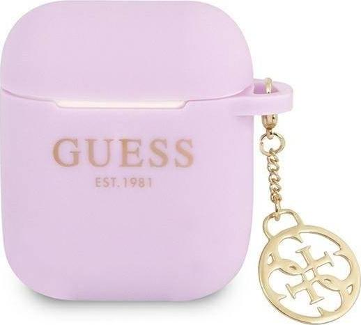 Guess Etui ochronne Charm Collection 4g do AirPods fioletowe GUE1572PRP (3666339039271)