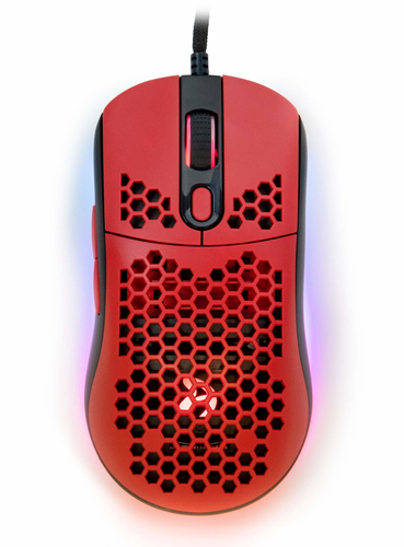 Arozzi Favo Ultra Light Gaming Mouse, RGB LED light, Red/Black, Gaming Mouse 850009447487 peles paliknis