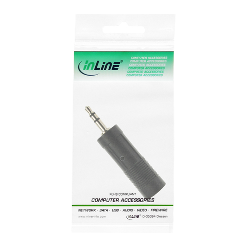 InLine Jack 3.5mm - Jack 6.3mm adapter black (99303) adapteris