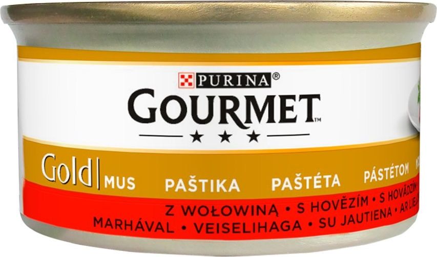 Gourmet GOURMET GOLD - mus z wolowina 85g 7925920 (7613032816506) kaķu barība