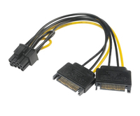 AKASA - SATA power to 6+2-pin PCIe adapter 4710614538801 kabelis datoram