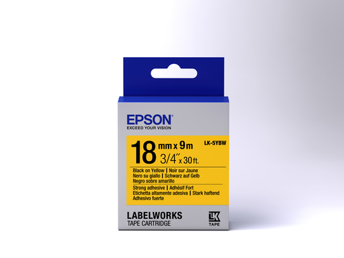 Epson LK-5YBW Etiketten erstellendes Band (C53S655010) papīrs