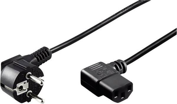 Kabel zasilajacy Goobay Kabel zasilajacy katowy Schuko C13 2m (50080) 50080 (4040849500800) kabelis datoram