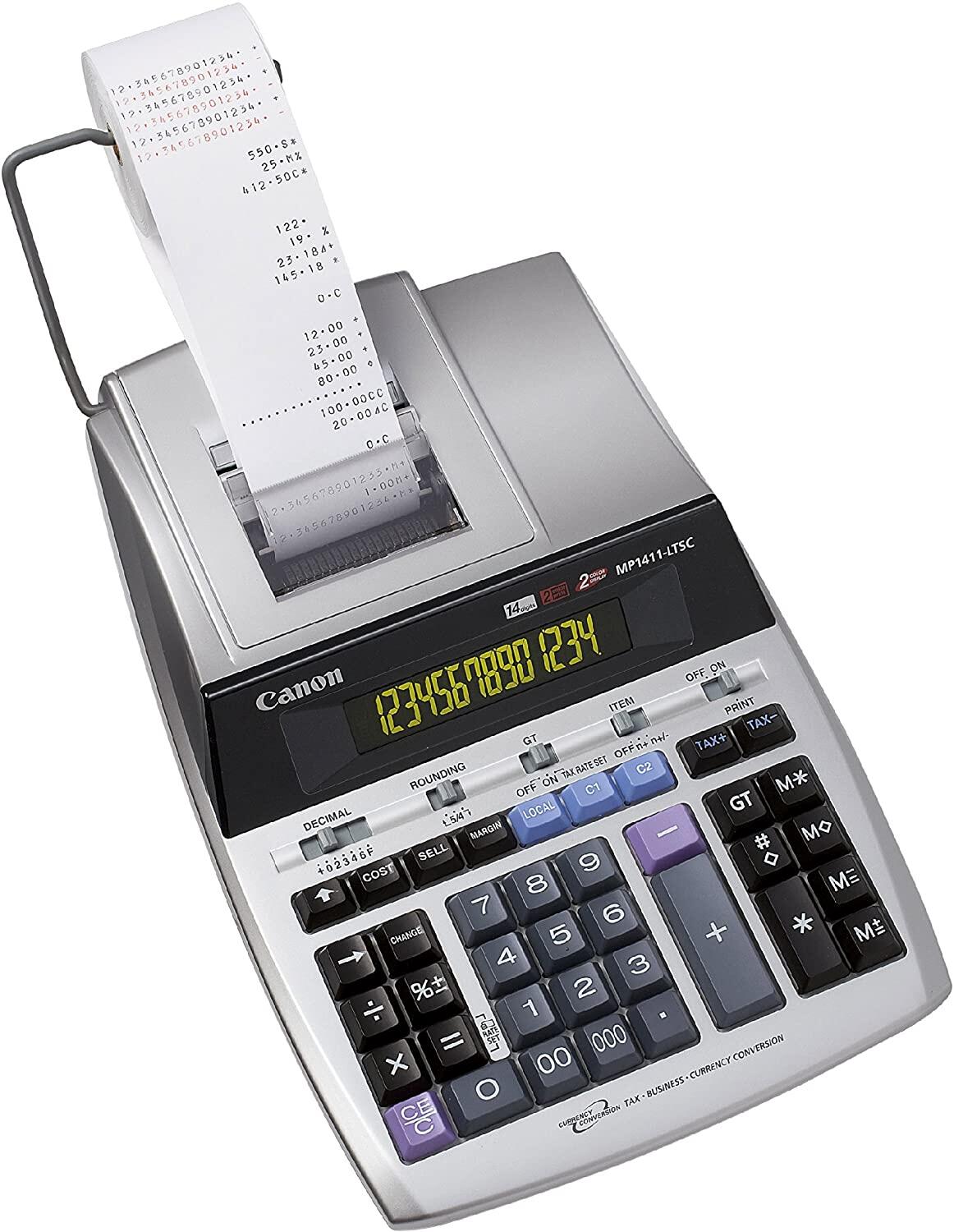 Canon MP1411-LTSC Desktop Druckrechner silver (2497B001) kalkulators