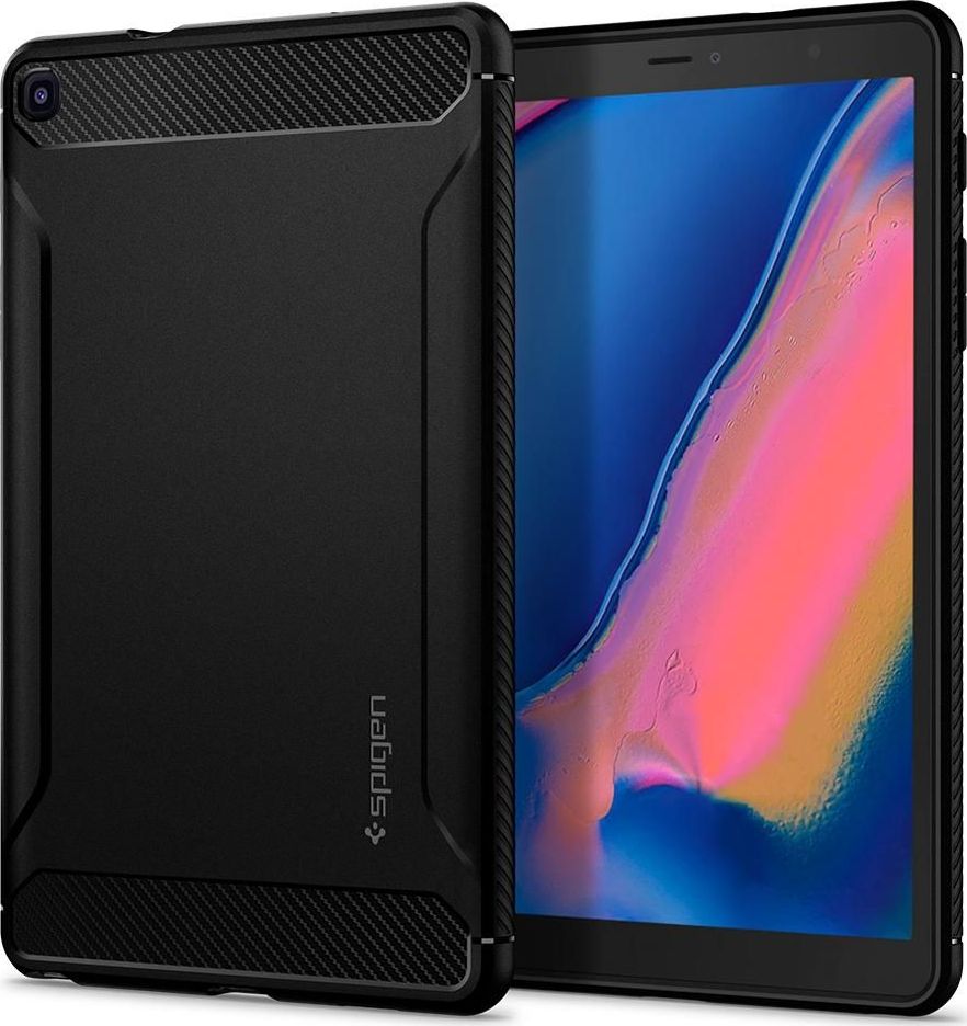 Etui na tablet Spigen Spigen Rugged Armor Galaxy Tab A 8.0 S-Pen 2019 P200/P205 Matte Black uniwersalny SPN908MBL (8809671017773) planšetdatora soma