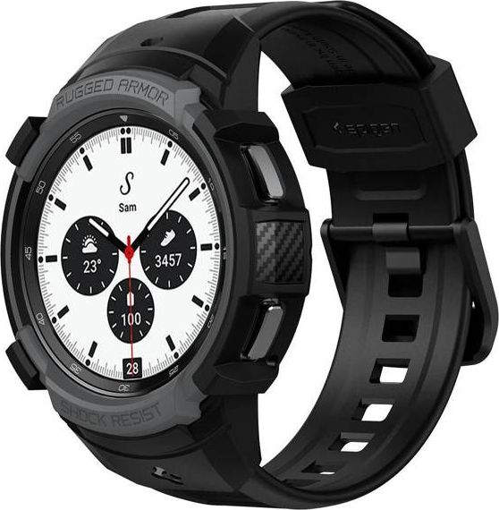 Spigen Pasek Spigen Rugged Armor Pro Samsung Galaxy Watch 4 Classic 42mm Charcoal Grey SPN1930GRY (8809811853131)