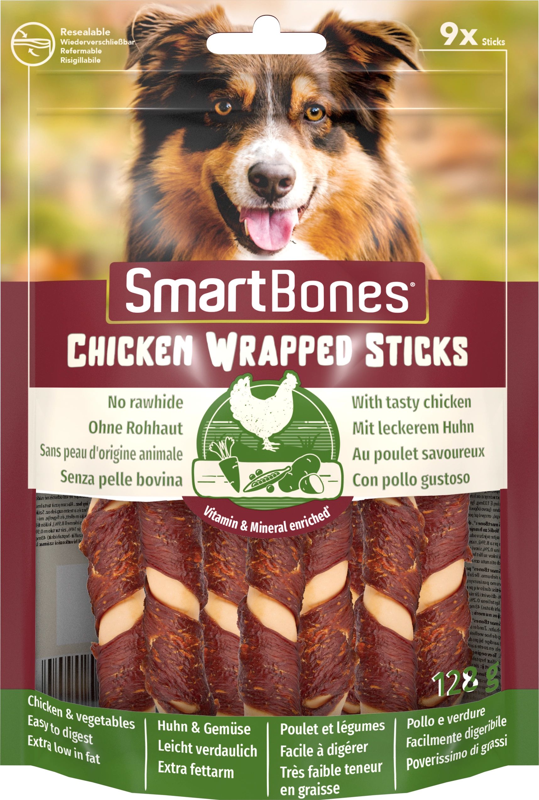 SmartBones Chicken Wrap Sticks Mini 9szt. [T020904] 11115 (0810833020904)