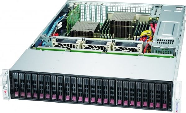 Supermicro Chassis 216BAC-R920LPB Black. 24x 2.5 Hot-swap