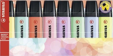 Stabilo Highlighter Boss Pastel case 8 colors