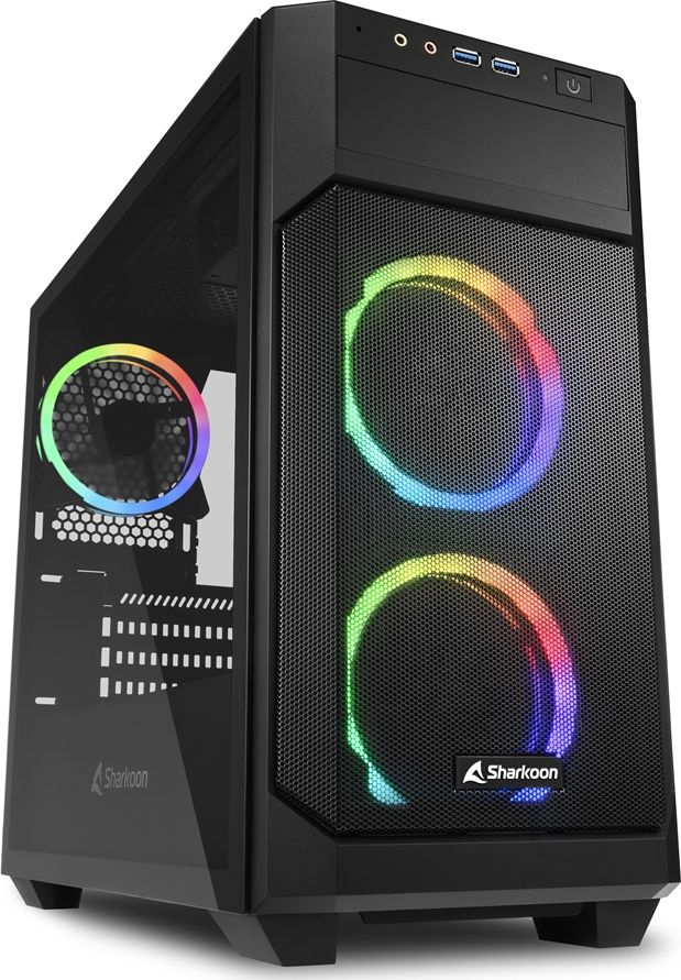 Sharkoon Gehause V1000 RGB          ATX      1xGlas  schwarz Datora korpuss