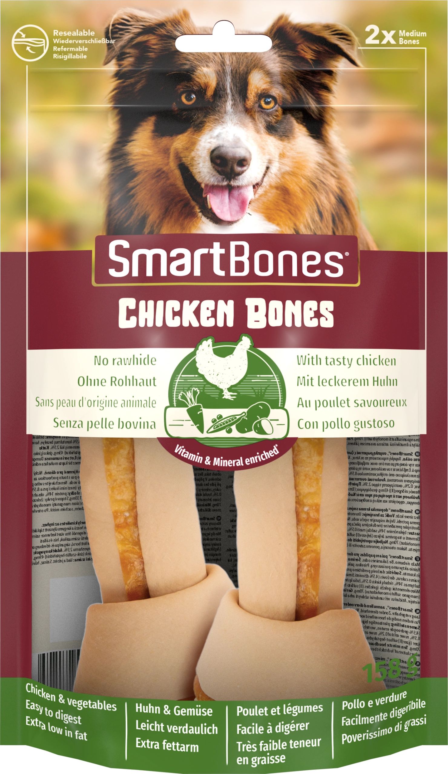 SmartBones Chicken Bones Medium 2szt. [T027125] 11117 (0810833027125)