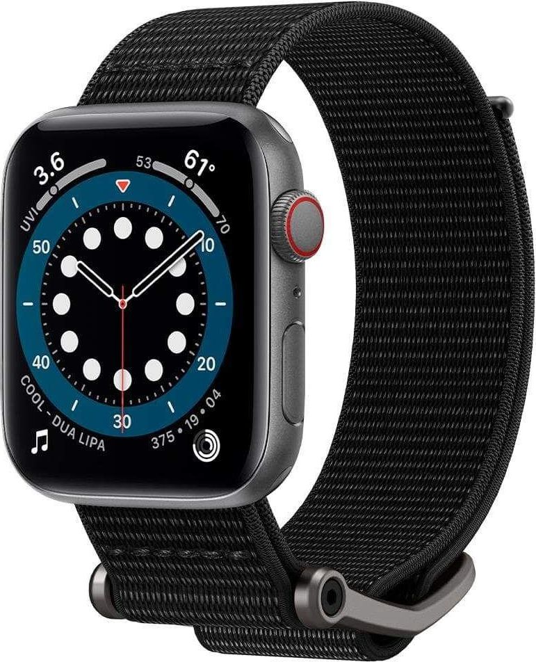 Spigen Pasek Spigen Durapro Flex Apple Watch 4/5/6/7/SE 44/45mm Black SPN1970BLK (8809756642937)