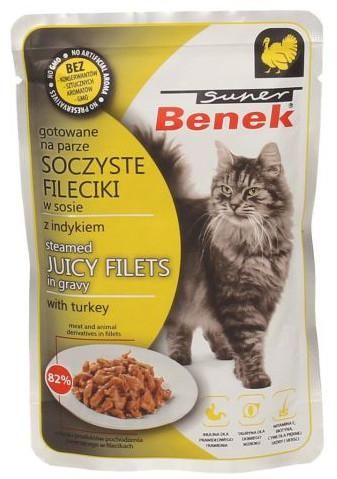 Super Benek Super Benek Saszetka Filet W Sosie Z Indykiem 85g VAT009775 (5905397018674) kaķu barība