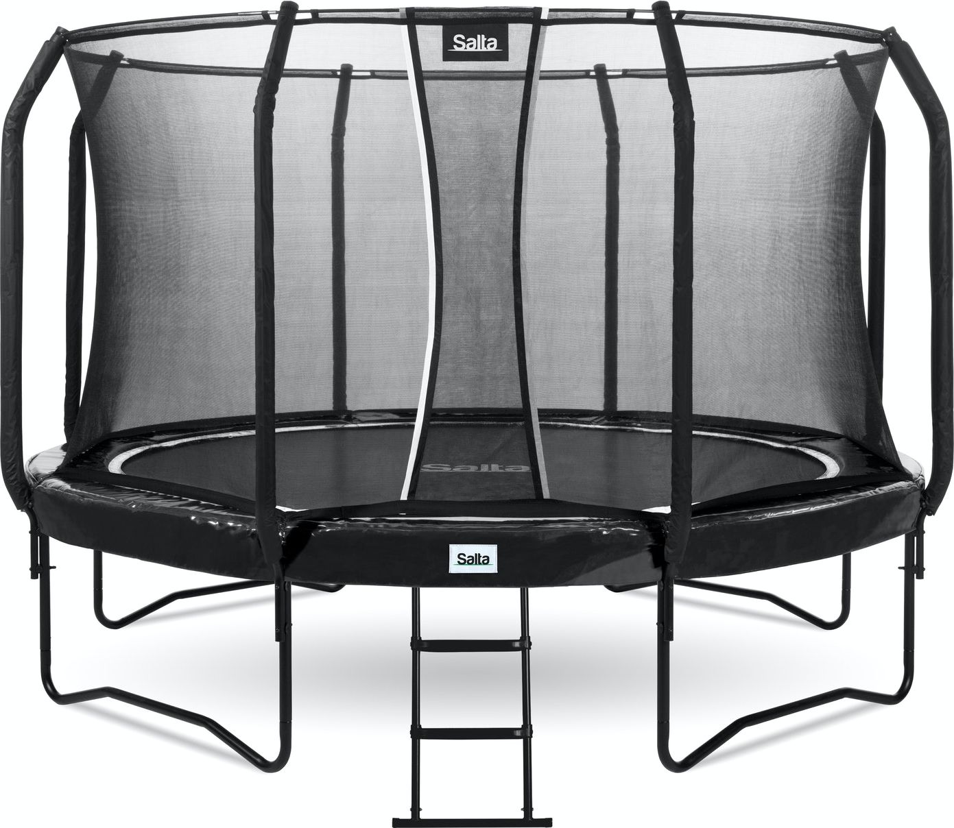 Trampolina ogrodowa Salta ogrodowa First Class z siatka wewnetrzna 8 FT 251 cm czarna 9992531 (8719425453774) Batuts