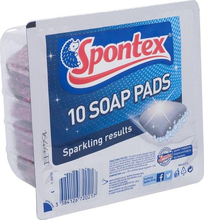 Spontex Czusciki Nasaczane 10szt Soap Pads 000746 (3384126720217) Sadzīves ķīmija