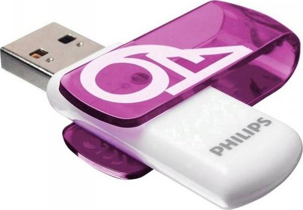 Philips USB 2.0             64GB Vivid Edition Purple USB Flash atmiņa