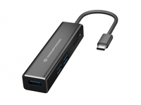 CONCEPTRONIC 3-Port USB-C->USB-A 3.0/SD/MicroSD/TF card slot karšu lasītājs