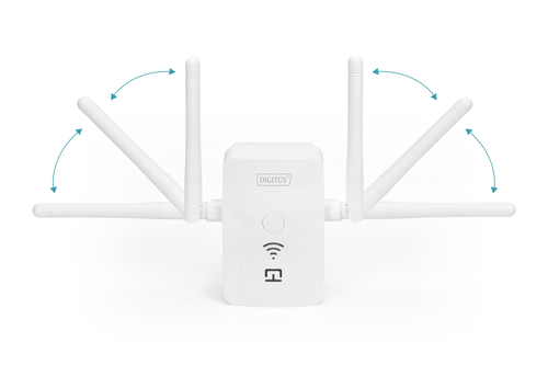 DIGITUS 300 Mbps Wireless Repeater 2,4 GHz+USB-Ladeanschlus