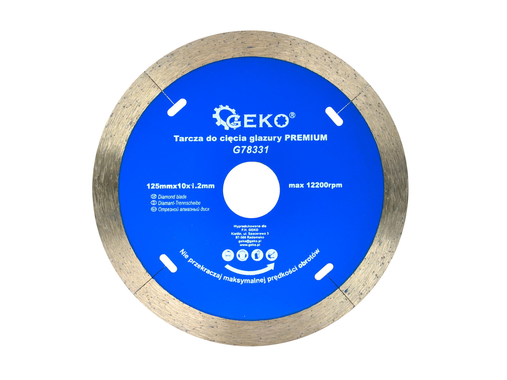 Dimanta disks PCN 125x22x1.2mm flizem Geko Premium 7127915 (5901477127915)