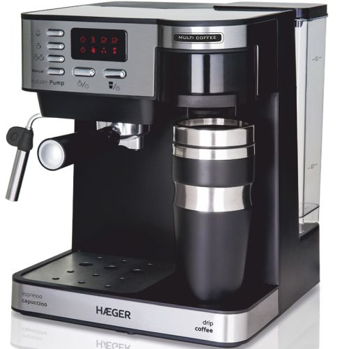 Haeger CM-145.008A Multi Coffee Espresso un filtra kafijas automats 1450 W Kafijas automāts