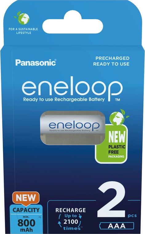 Panasonic Eneloop AAA 800mAh rechargeable - 2 pcs Baterija