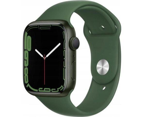 Watch Series 7 GPS + Cellular, 45mm Green Aluminium Case with Clover Sport Band - Regular Viedais pulkstenis, smartwatch