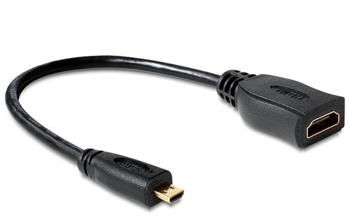 Delock 65391 Adapter Micro HDMI-D(M)->HDMI-A(F) 23cm