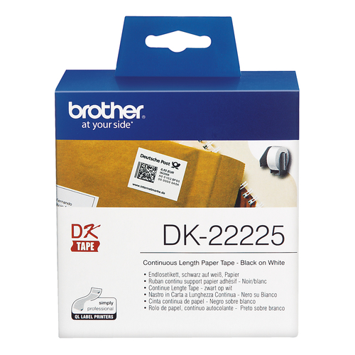 Brother DK-22225, 38mm continous paper tape - DK22225 uzlīmju printeris